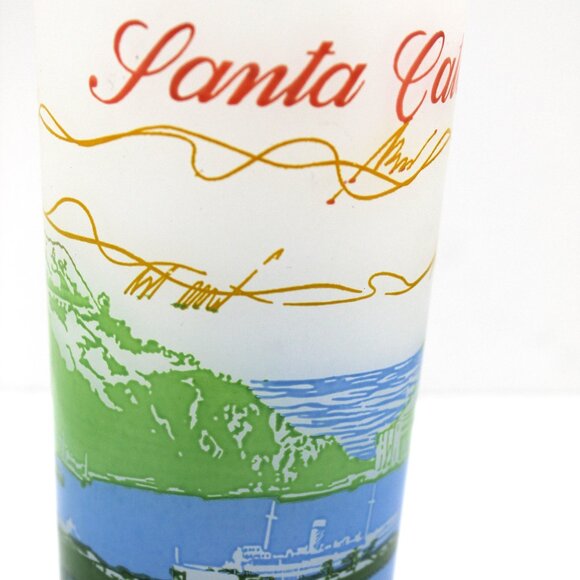 Vintage Retro MCM Set pf 4 Blake Lively Frosted Souvenir High Ball Glasses - Picture 13 of 14